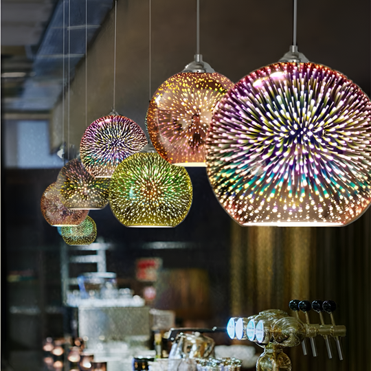 Suspension en verre 3D, OTTICA, Ø15cm, 1xE27, hauteur réglable, lustres modernes en verre et métal Default Title Alessandro Design