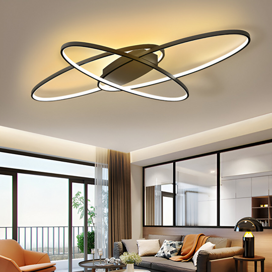 Lustre LED avec télécommande ORBITA 74W, 3 éléments, Ovale, Lumière Froide/Chaude/Neutre, Dimmable, Noir Lustres LED avec télécommande Default Title Alessandro Design