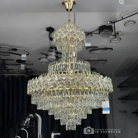 Candélabre Junnut 21xE27, cristal et métal, candélabre en cristal doré titre par défaut Alessandro Design