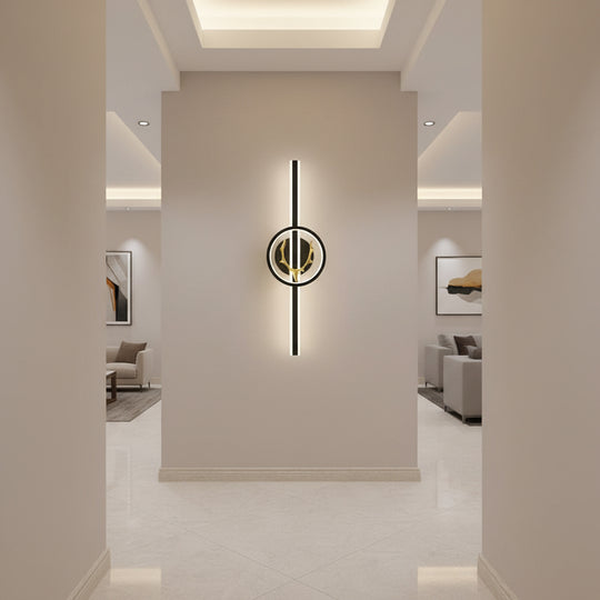 Lampe LED décorative CERBOS, 42W, 60cm, Lumière Chaude / Neutre / Froide, Noir, Métal et Acrylique