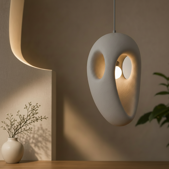 Lustre moderne EON Elegance, 49 cm, suspendu, 1 X E27, gris, métal et mousse, hauteur réglable