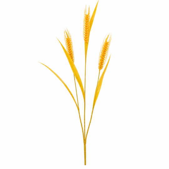 Plante artificielle ornementale, 83 cm, avec 3 fils, épice de blé, jaune, sans pot