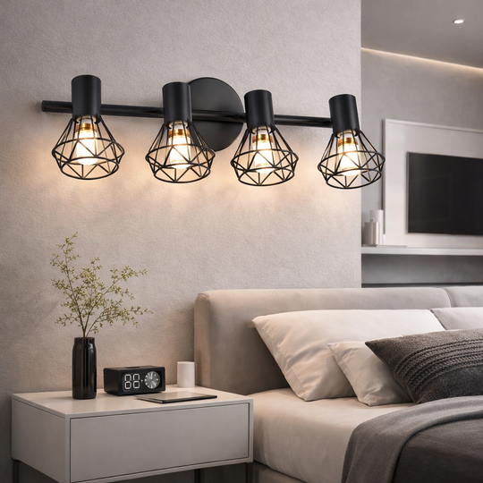 Lustre avec abat-jour, GRACIE, Diamant, 4xE14, Noir, Lustres classiques en métal Titre par défaut Alessandro Design