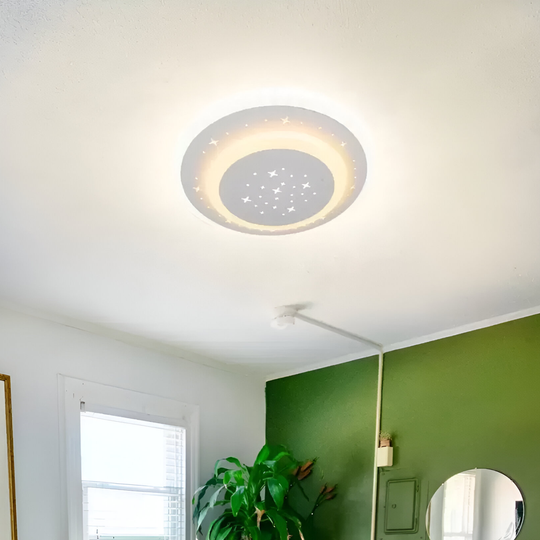 GUARELLA Lustre LED, 39W, Lumière Froide/Chaude/Neutre, Blanc