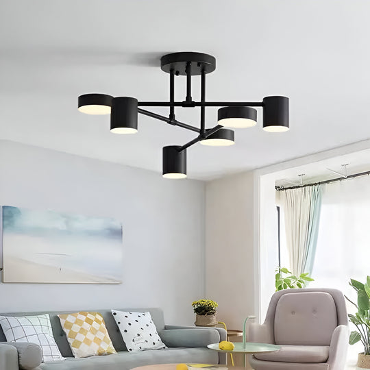 Lustre LED GALIOS 26W, 6 éléments, lumière froide/chaude/neutre, lustres LED appliqués noirs titre par défaut Alessandro Design