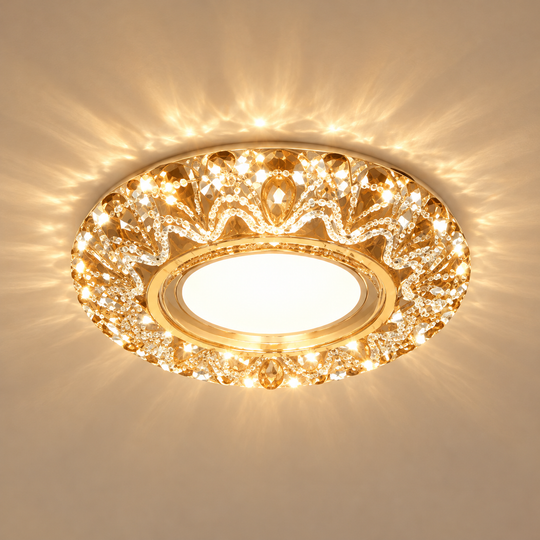 Spot LED ORBITA, 5W, Rond, Lumière Froide/Chaude, Bronze Antique, Résine et Verre