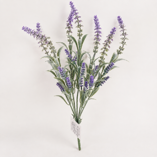 Plante artificielle, fleur de lavande décorative, 7 branches, 45 cm, violet et vert, lot de 2 pièces