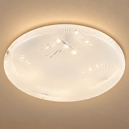 Plafonnier LED 35 cm, 31W, 3000K / 4000K / 6000K, Blanc, Métal et Acrylique