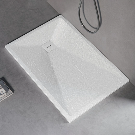 Receveur de douche rectangulaire 80x120 cm, slim 3 cm, blanc brillant Maison & Jardin Default Title Alessandro Design