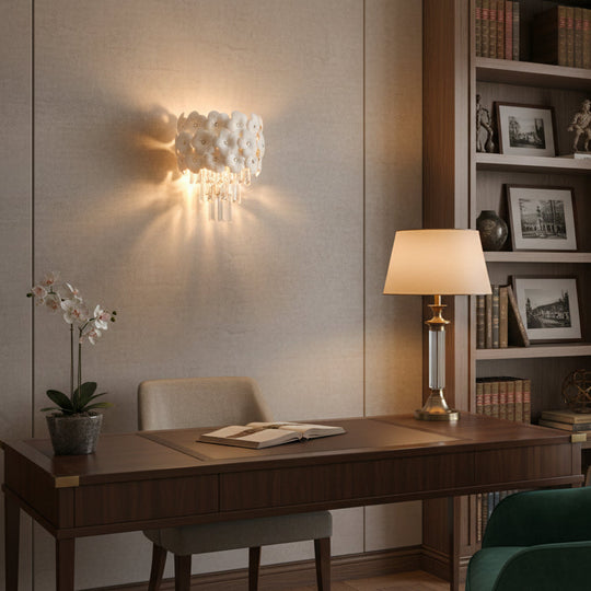 Lampe lustre en cristal PETAL 3xE14, 28 cm, Or, Hauteur réglable, Appliques d'intérieur en métal et cristal Default Title Alessandro Design