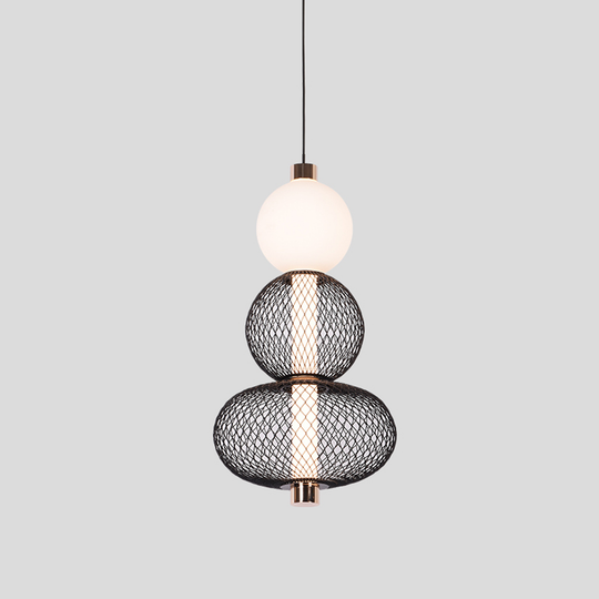 Lustre LED suspendu LM550/3BK, 12W, lumière 3000/4000/6000K, lustres modernes noirs titre par défaut Alessandro Design