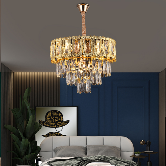 Lustre en cristal BELVEDERE Nobile 5xE14, diamètre 40 cm, or brillant, lustre en cristal à hauteur réglable Default Title Alessandro Design