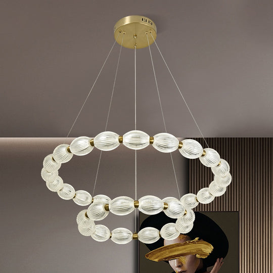 Lustre LED suspendu FAUSTO, 83W, Lumière Froid/Chaud/Neutre, Hauteur réglable, Or Lustres Modernes Titre par défaut Alessandro Design