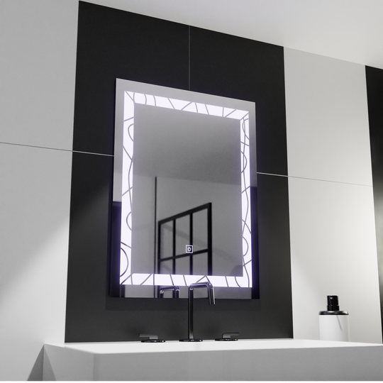 Miroir LED rectangulaire, 60x80cm, Deco Frame Basic Touch Mirrors Korman C Default Title Alessandro Design