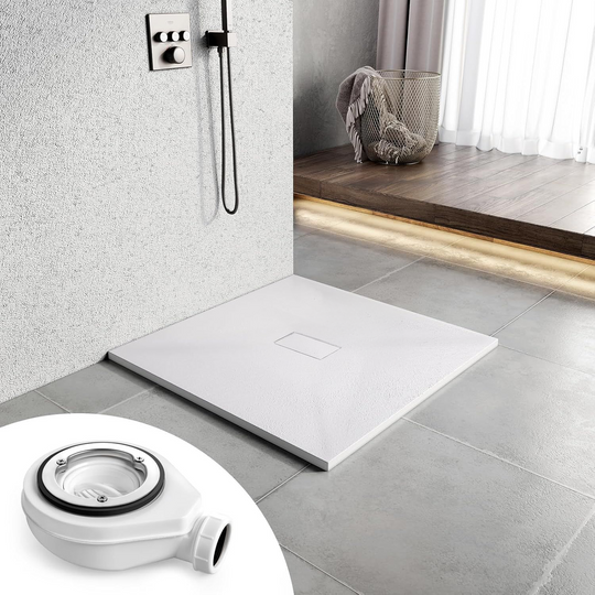 Receveur de douche carré 90x90 cm, slim 3 cm, blanc brillant Maison & Jardin Default Title Alessandro Design