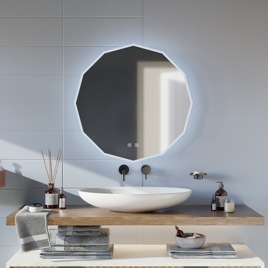 Miroir rond LED, 80 cm, VIVO Touch, système anti-buée, miroirs à intensité variable Korman E Default Title Alessandro Design