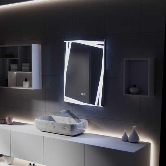 Miroir LED Touch Infinitum Demist System 60X80cm Miroirs Korman E Titre par défaut Alessandro Design