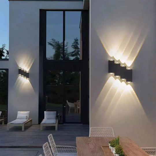 Applique murale d'extérieur LED Aeetes, 8W, métal, noir Appliques d'extérieur Default Title Alessandro Design