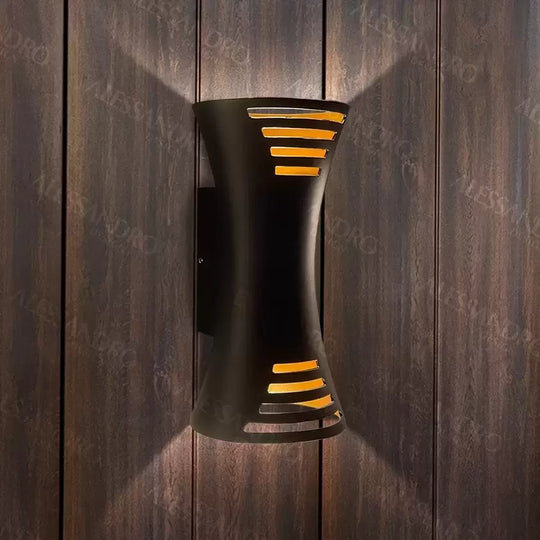 Applique murale d'extérieur LED Brycen 10W or noir appliques d'extérieur titre par défaut Alessandro Design