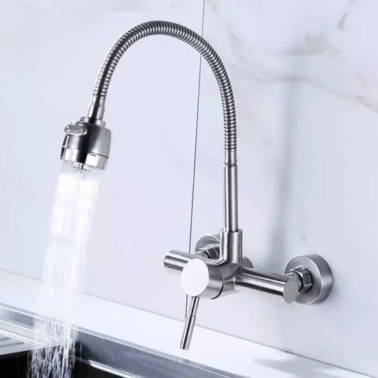 Robinet de cuisine, acier inoxydable SUS304, satiné, robinets de cuisine CF014 Titre par défaut Alessandro Design
