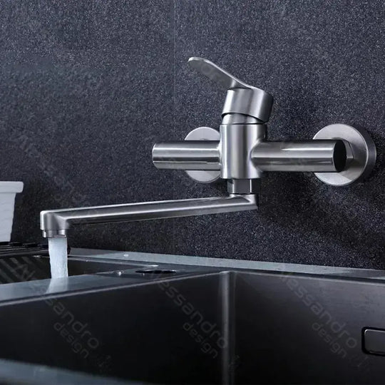 Robinet de cuisine, acier inoxydable SUS304, satiné, CF037 Robinets de cuisine Titre par défaut Alessandro Design