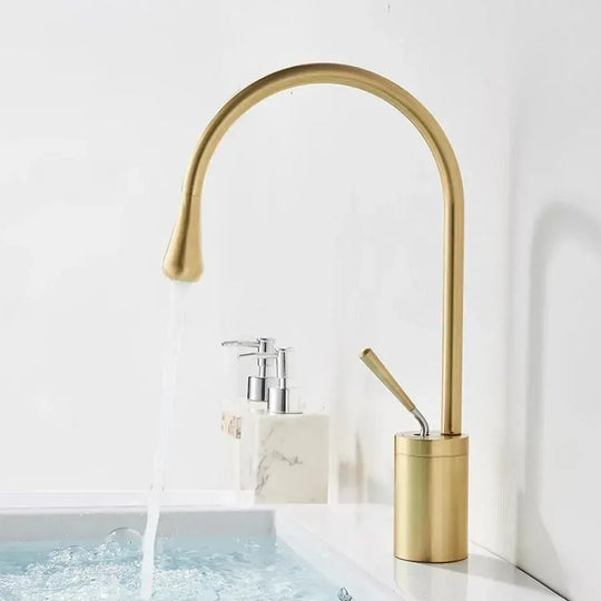 Robinet de lavabo, sanitaire en laiton, doré, WZY/325/B, robinets de salle de bains, titre par défaut, Alessandro Design