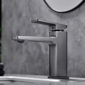 Robinet de lavabo, sanitaire en laiton, satiné, 9807N robinets de salle de bain titre par défaut Alessandro Design