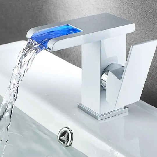 Robinet de lavabo, Blanc, Lumière RVB, Changement de couleur en fonction de la température de l'eau, OD3011 Robinetterie de salle de bain Default Title Alessandro Design