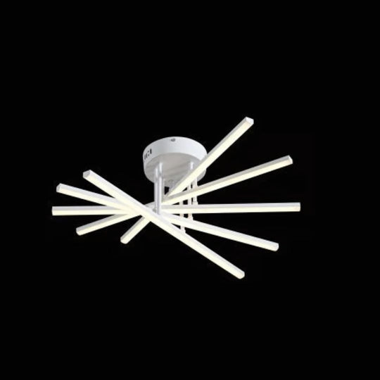Lustre LED avec télécommande GIO, 90 W, 5 éléments, lumière froide/chaude/neutre, variable, lustre LED blanc avec télécommande Titre par défaut Alessandro Design
