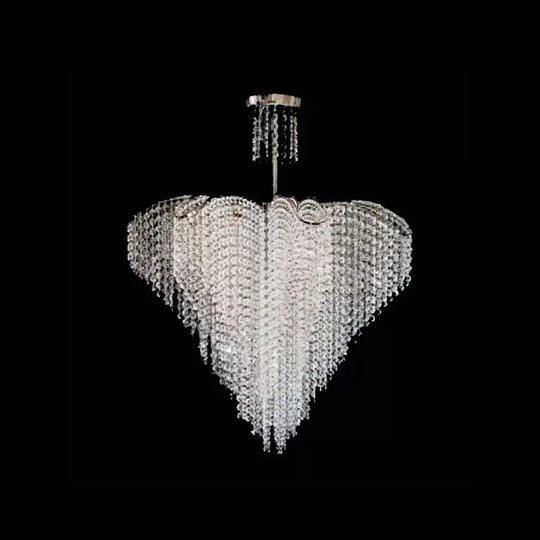Lustre en cristal Adan, 8xE27, lustres classiques en argent, métal et cristal Titre par défaut Alessandro Design