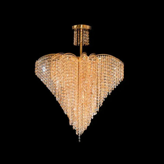 Candélabre en cristal Ander, 5xE14, diamètre 50 cm, doré, métal et cristal Candélabre en cristal Titre par défaut Alessandro Design