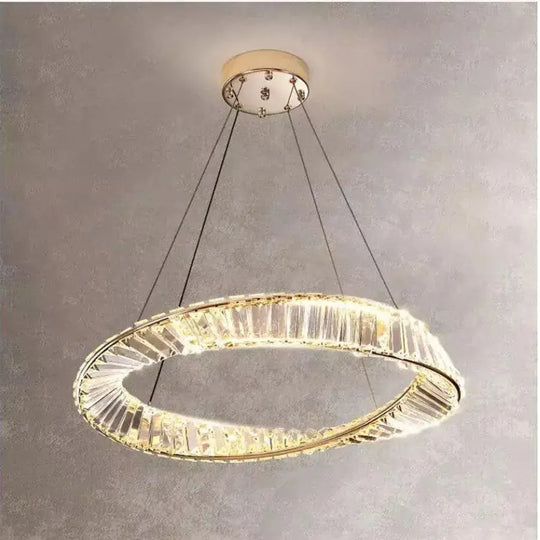 Lustre LED suspendu avec télécommande et cristal CAIRO 36W, 1 cercle, lumière froide/chaude/neutre, variable, or brillant, lustres LED en cristal réglables en hauteur Default Title Alessandro Design