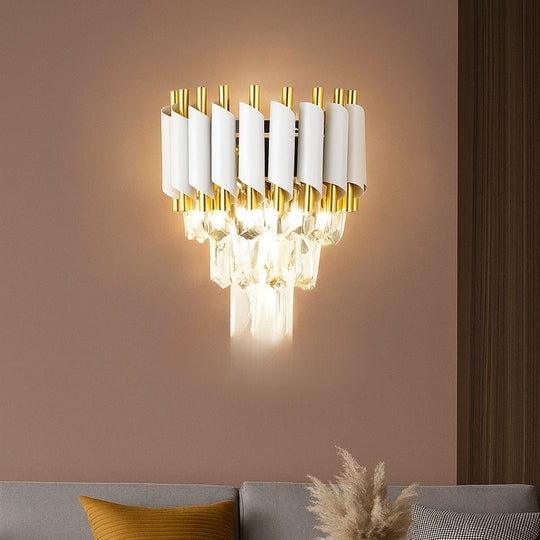 Lustre en cristal VERSAILLES Piccolo, 2xE14, blanc Default Applique d'intérieur Titre Alessandro Design