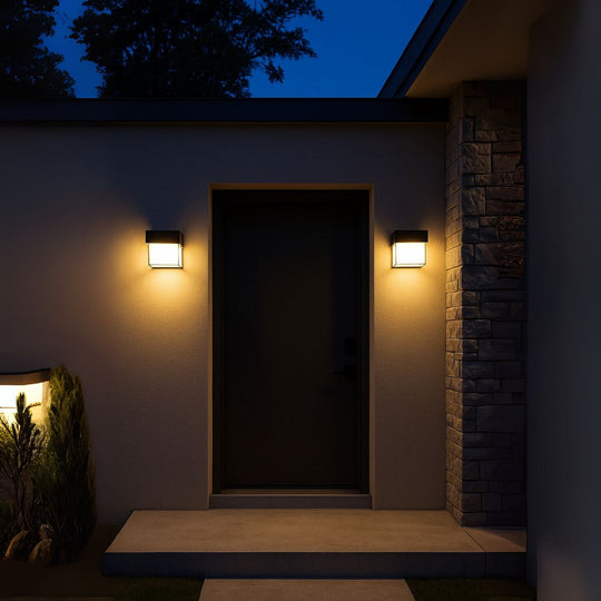 AMIRA Applique murale d'extérieur LED, 1 source de lumière, lumière chaude, appliques d'extérieur noires Titre par défaut Alessandro Design
