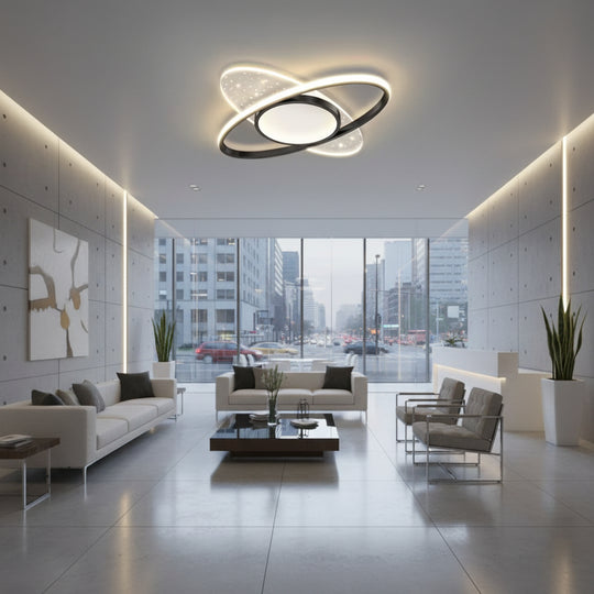 Lustre LED avec télécommande VARIO 69W, Ovale, Lumière Froide/Chaude/Neutre, Dimmable, Noir Lustres LED avec télécommande Default Title Alessandro Design