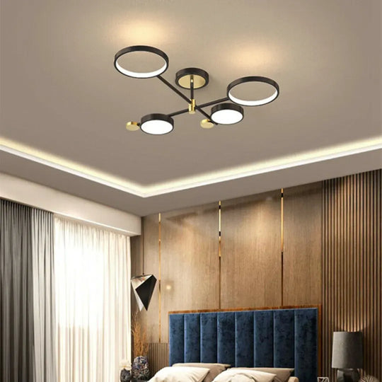 Lustre LED avec télécommande MARIA, 22W, 4 éléments, lumière chaude/froide/neutre, variable, lustres LED noirs avec télécommande Titre par défaut Alessandro Design