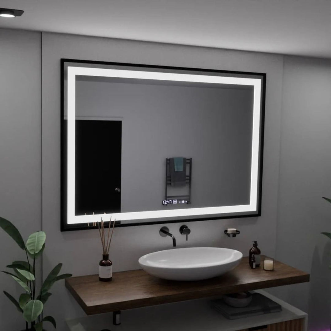 miroir de salle de bain mené