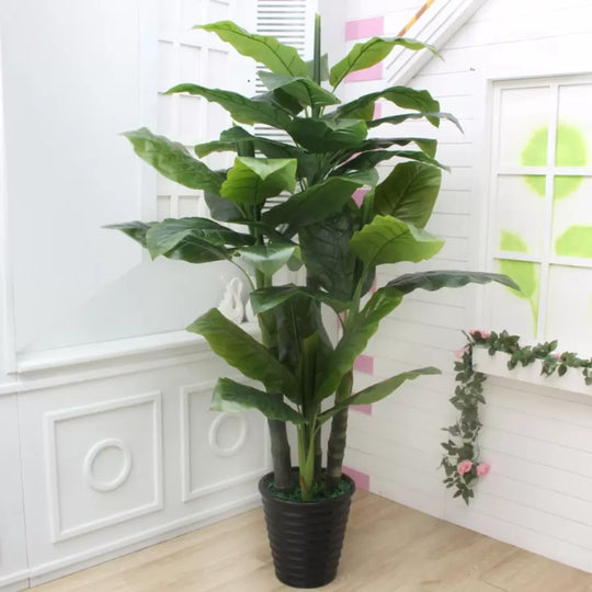 Plante Artificielle Banane Japonaise, 4 Branches, sans Pot 180cm Vert Default Title Alessandro Design