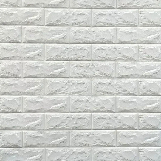 Lot de 10x papier peint 3D autocollant briques blanches en mousse souple, 70cm x 77cm x 2 mm Papier peint 3D Default Title Alessandro Design