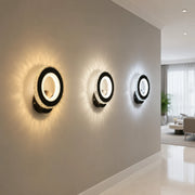 Applique LED NOVA Rotonda, 16W, Noir & Acier Inox, Lumière Chaude/Froide/Neutre - 01_AL073-1BK.png
