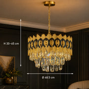 PIERREFONDS Lustre Elégance en Cristal 8x E14, Diamètre 48,5 cm, Or Brillant, Hauteur Réglable - 01_CC8942-500.png