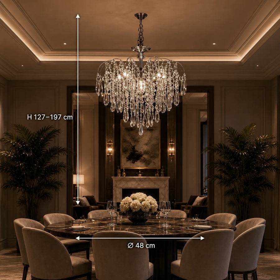 Lustre en cristal CC9324/5CH, 5x E14, diamètre 48 cm, Chrome - 01_CC9324-5CH.png