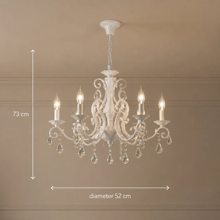 DELLI SANTI Lustre 6xE14, Diamètre 52cm, Blanc, Hauteur réglable - 01_LC130-6WH.png