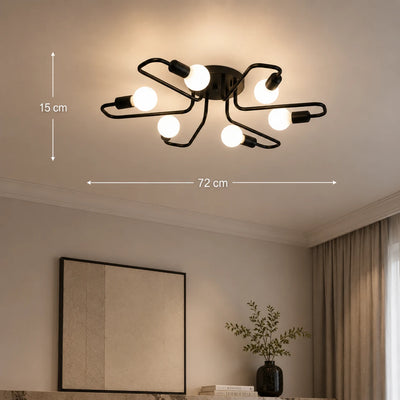 MODERNIST Hexa 6 Lustre, 6x E27, Noir, Design Moderne