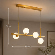 Lustra cu bec moderna LOFT Pavilion, 4x G9, Auriu, Metal, Inaltime Reglabila - 01_LC800-4GD.png