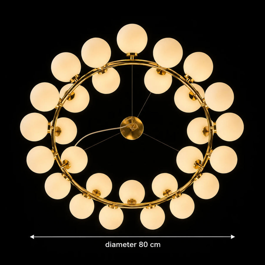 Lustre de chambre LOFT, 25x G9, or blanc, métal, hauteur réglable, moderne - 01_LC802-25GD.png