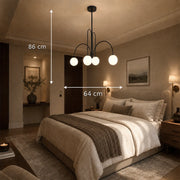 Lustre avec abat-jour, Torino, 4xE27, Noir, Métal - 01_LC850-4BK.png