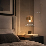 Lustre suspendu LC866/1TN, 1XE27, hauteur réglable, verre et métal - 01_LC866-1TN.png