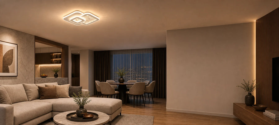 KOMPACTO Lustre LED 56W, 3 Carrés, Lumière Froide/Chaude/Neutre, Blanc - 01_LL646-300P.png