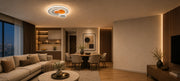 Lustre LED avec cristal HELIOX, 40W, 4 Cercles, Lumière Froid/Chaud/Neutre, Blanc - 01_LL653-300OR.png